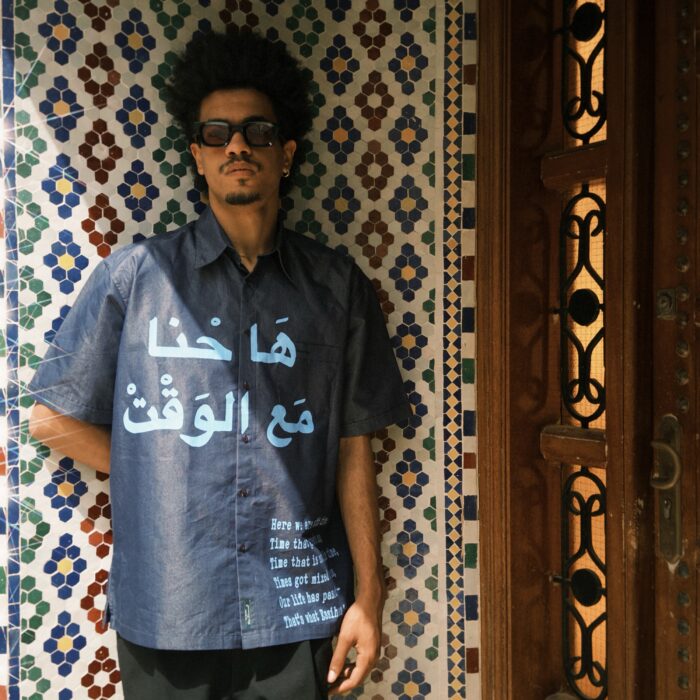 Upcycled Here we are, moving with time shirt sz : M 
Condition : 9/10 Copy
