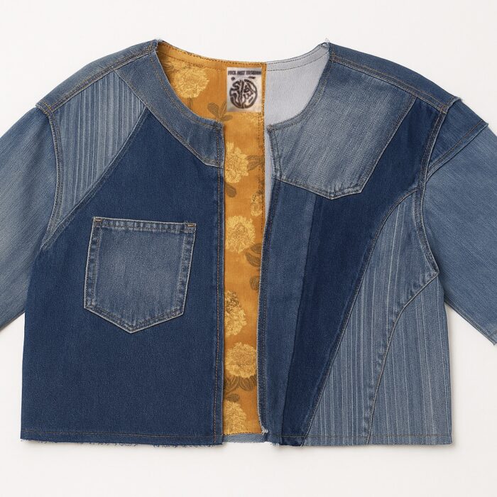 Upcycle jeans into kimono sz : L