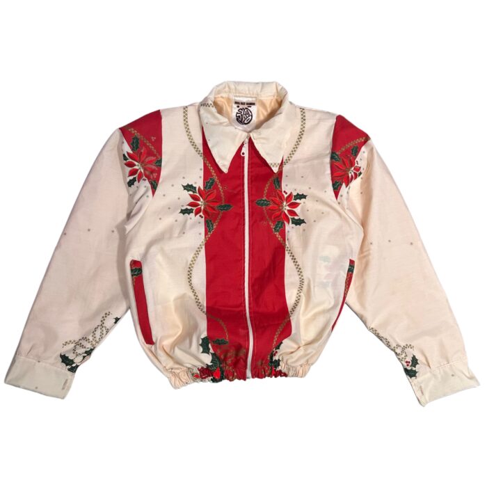 Unique Piece – Grandma’s Tablecloth Upcycled Bomber (Size M, 8/10 Condition)