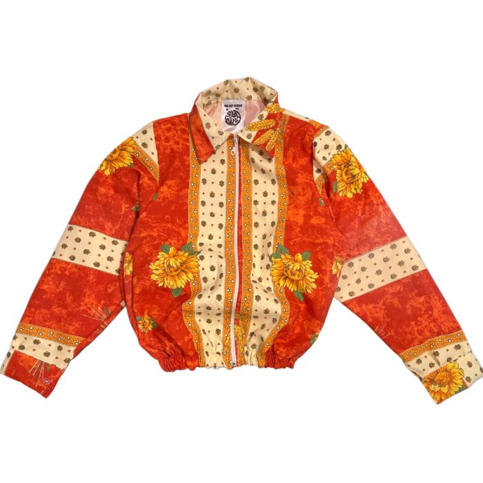 Unique Piece – Grandma’s Tablecloth Upcycled Bomber (Size M, 8/10 Condition)